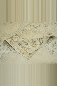 Oversize Blue Beige Oushak Carpet Rug 9x12 Feet 260,366 - Oushak Rug $i