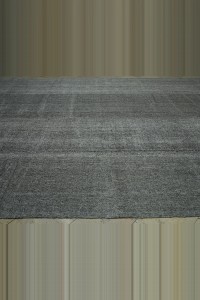 Oversize Plain Gray Kilim Rug 11x15 Feet  330,458 - Grey Turkish Rug  $i