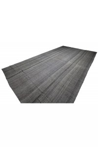 Oversize Plain Gray Turkish Kilim Rug 10x17 Feet 304,524 - Grey Turkish Rug  $i