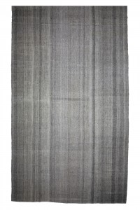 Grey Turkish Rug Oversize Plain Gray Turkish Kilim Rug 10x17 Feet 304,524