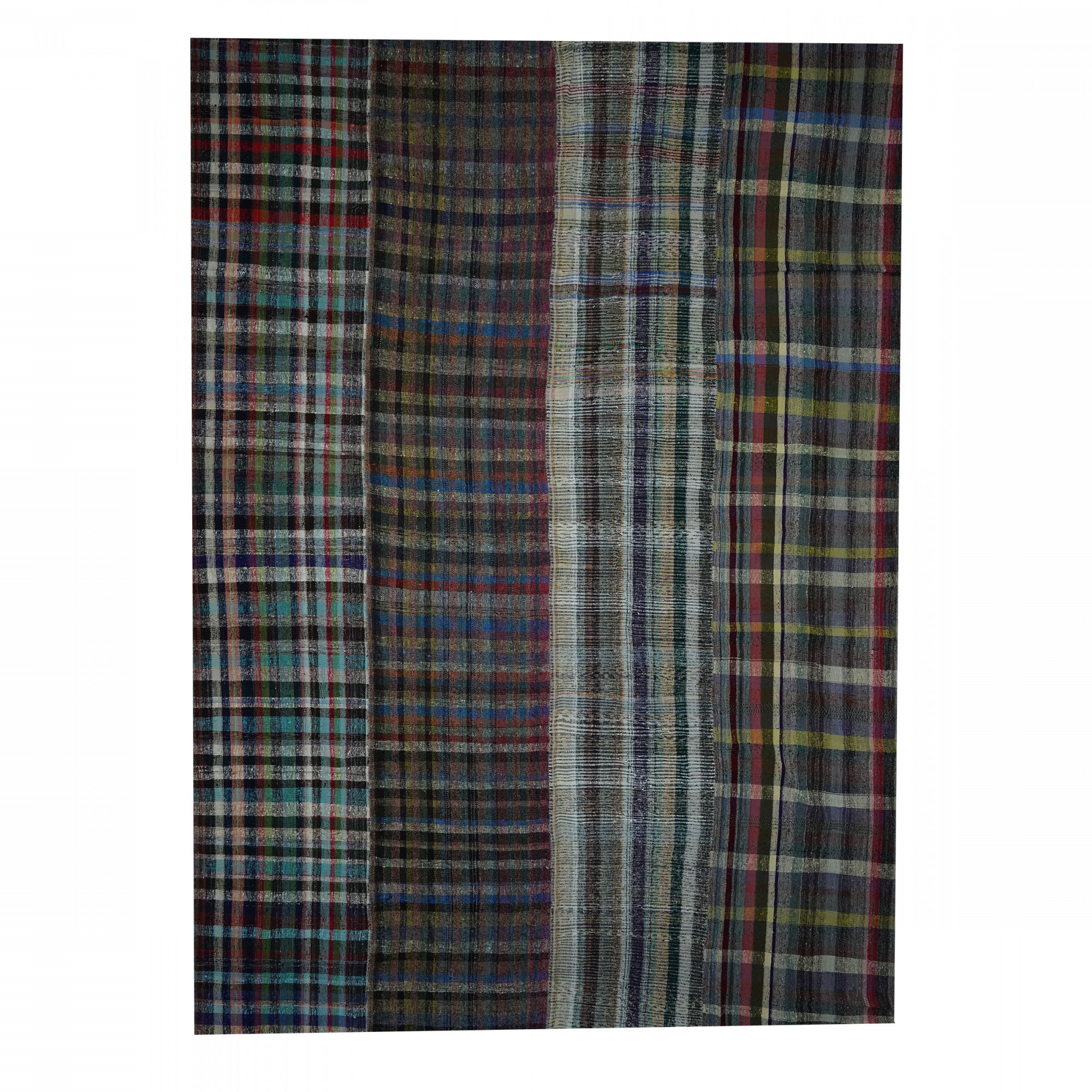 Oversize Rag Rug 14x19 412,562 - Grey Turkish Rug