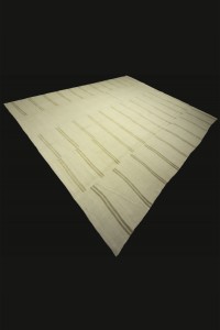 Oversize Striped Organic Hemp Kilim Rug,10x12 Feet 305,366 - Turkish Hemp Rug  $i