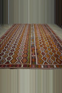 Oversized AntiqueTurkish Kilim Rug 10x14  306,427 - Turkish Kilim Rug  $i