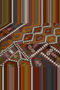 Oversized AntiqueTurkish Kilim Rug 10x14  306,427 - Turkish Kilim Rug  $i