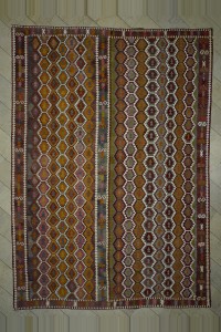 Turkish Kilim Rug Oversized AntiqueTurkish Kilim Rug 10x14  306,427
