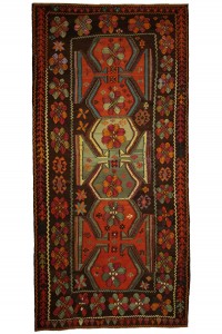 Turkish Kilim Rug Oversized Colourful Turkish Kilim Rug 7x15 Feet 213,443