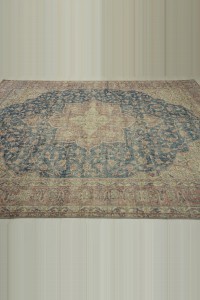 Oversized Navy Blue Vintage Oushak Rug 8x11 232,342 - Oushak Rug $i