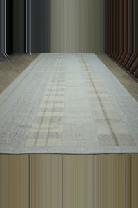 Oversized Turkish Cotton Kilim Rug 11x17 Feet  330,506 - Grey Turkish Rug  $i