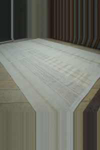 Oversized Turkish Cotton Kilim Rug 11x17 Feet  330,506 - Grey Turkish Rug  $i