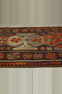 Oversized Unique Antique Kars Turkish Kilim Rug 7x15 213,443 - Turkish Kilim Rug $i