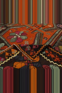 Oversized Unique Antique Kars Turkish Kilim Rug 7x15 213,443 - Turkish Kilim Rug $i