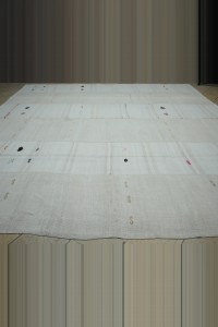 Oversized Vintage Hemp Rug 12x13 375,400 - Turkish Hemp Rug $i