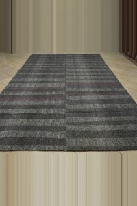 Pastel Colors Striped Turkish Rag Rug,8x13 Feet 244,385 - Grey Turkish Rug  $i