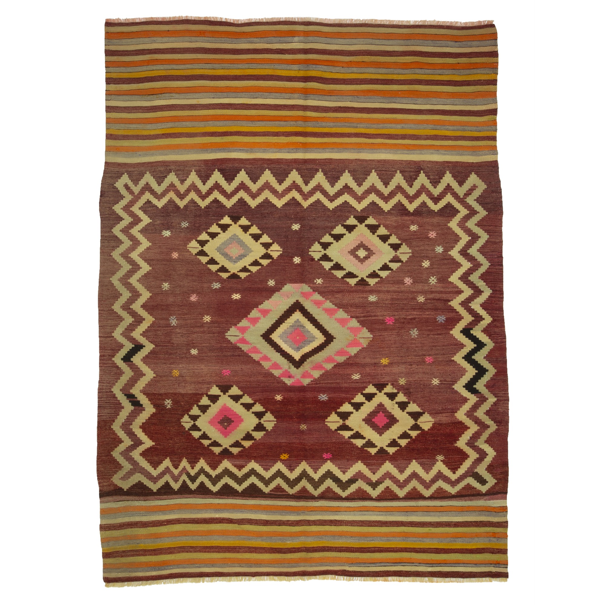 Pastel Rug Turkish Kilim Rug 5x7 Feet  153,208 - Turkish Kilim Rug