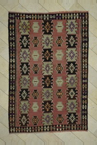 Turkish Kilim Rug Pastel Turkish Kilim Rug 6x9 Feet 193,290