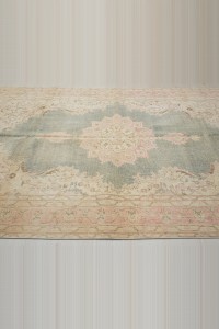 Persian Design Vintage Oushak Rug 6x9 185,288 - Oushak Rug $i