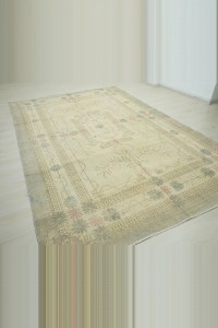 Persian Patten Vintage Oushak Rug 7x11 Feet 216,335 - Oushak Rug $i