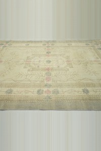 Persian Patten Vintage Oushak Rug 7x11 Feet 216,335 - Oushak Rug $i