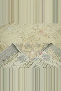 Persian Patten Vintage Oushak Rug 7x11 Feet 216,335 - Oushak Rug $i