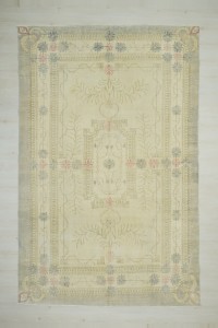 Persian Patten Vintage Oushak Rug 7x11 Feet 216,335 - Oushak Rug $i