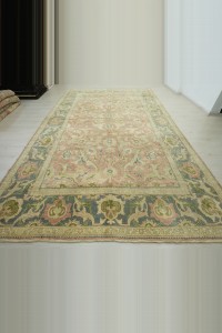 Persian Pattern Anique Oushak Carpet Rug 8x13 250,407 - Turkish Carpet Rug $i
