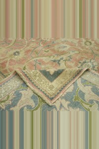 Persian Pattern Anique Oushak Carpet Rug 8x13 250,407 - Turkish Carpet Rug $i