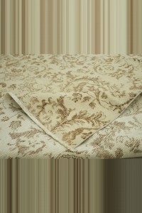 Persian Pattern Beige and Brown Oushak Rug 7x10 Feet 208,300 - Oushak Rug $i