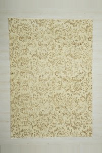 Persian Pattern Beige and Brown Oushak Rug 7x10 Feet 208,300 - Oushak Rug $i