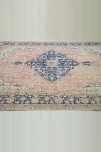 Persian Pattern Navy Blue Red Oushak Rug 7x10 Feet  202,305 - Oushak Rug  $i