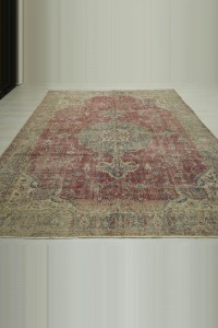 Persian Pattern Old Oushak Rug 7x10 Feet 220,298 - Oushak Rug $i