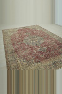 Persian Pattern Old Oushak Rug 7x10 Feet 220,298 - Oushak Rug $i