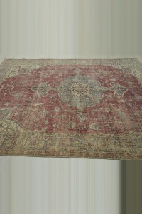 Persian Pattern Old Oushak Rug 7x10 Feet 220,298 - Oushak Rug $i