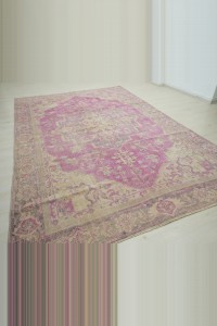 Persian Pattern Turkish Purple Rug 7x11 224,340 - Oushak Rug $i