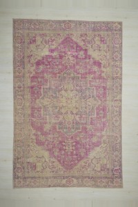Persian Pattern Turkish Purple Rug 7x11 224,340 - Oushak Rug $i