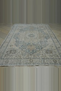 Persian Pattern Vintage Oushak Rug 7x11 Feet 200,320 - Oushak Rug $i