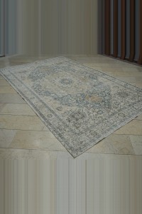 Persian Pattern Vintage Oushak Rug 7x11 Feet 200,320 - Oushak Rug $i