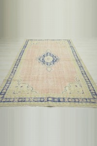 Persian Pattern Vintage Turkish Rug 6x9 164,258 - Oushak Rug  $i