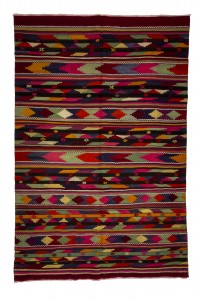 Turkish Kilim Rug Pink Anatolian Area Kilim rug 6x9 Feet  180,272