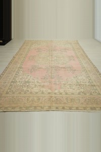 Pink Flower Pattern Oushak Rug 7x11 Feet 213,328 - Oushak Rug $i