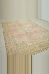 Pink Flower Pattern Oushak Rug 7x11 Feet 213,328 - Oushak Rug $i