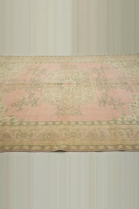 Pink Flower Pattern Oushak Rug 7x11 Feet 213,328 - Oushak Rug $i