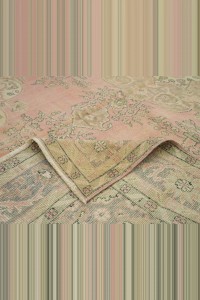 Pink Flower Pattern Oushak Rug 7x11 Feet 213,328 - Oushak Rug $i
