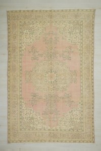 Pink Flower Pattern Oushak Rug 7x11 Feet 213,328 - Oushak Rug $i
