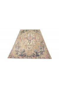 Pink Navy Blue Oushak Rug 4X7 Feet 125,217 - Turkish Carpet Rug $i