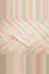 Pink Striped Hemp Kilim Rug,5x11 166,323 - Turkish Hemp Rug $i
