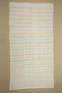 Turkish Hemp Rug Pink Striped Hemp Kilim Rug,5x11 166,323