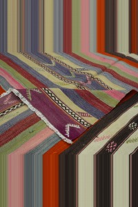 Pink Striped Turkish Kilim Rug 6x9 Feet  177,288 - Turkish Kilim Rug  $i