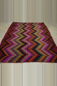 Pink Turkish Kilim Rug 6x9 172,259 - Turkish Kilim Rug  $i