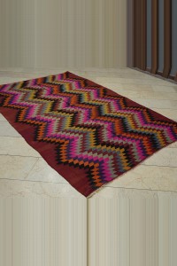 Pink Turkish Kilim Rug 6x9 172,259 - Turkish Kilim Rug  $i