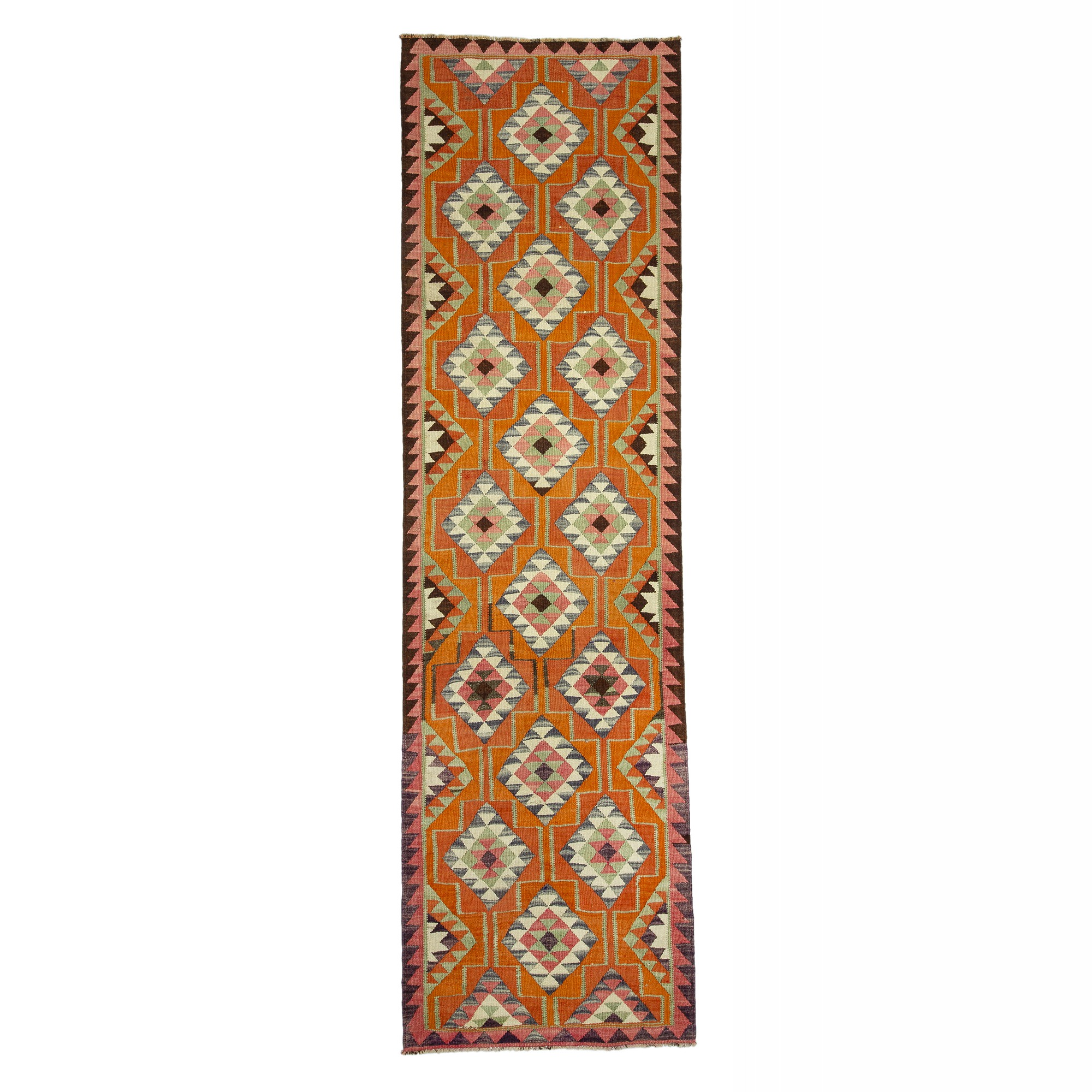 Pink Turkish Runner Rug 3x12 Feet 101,356 - Turkish Rug Runner